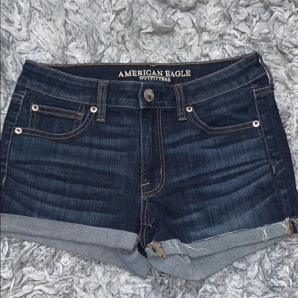 AE denim cuffed shorts